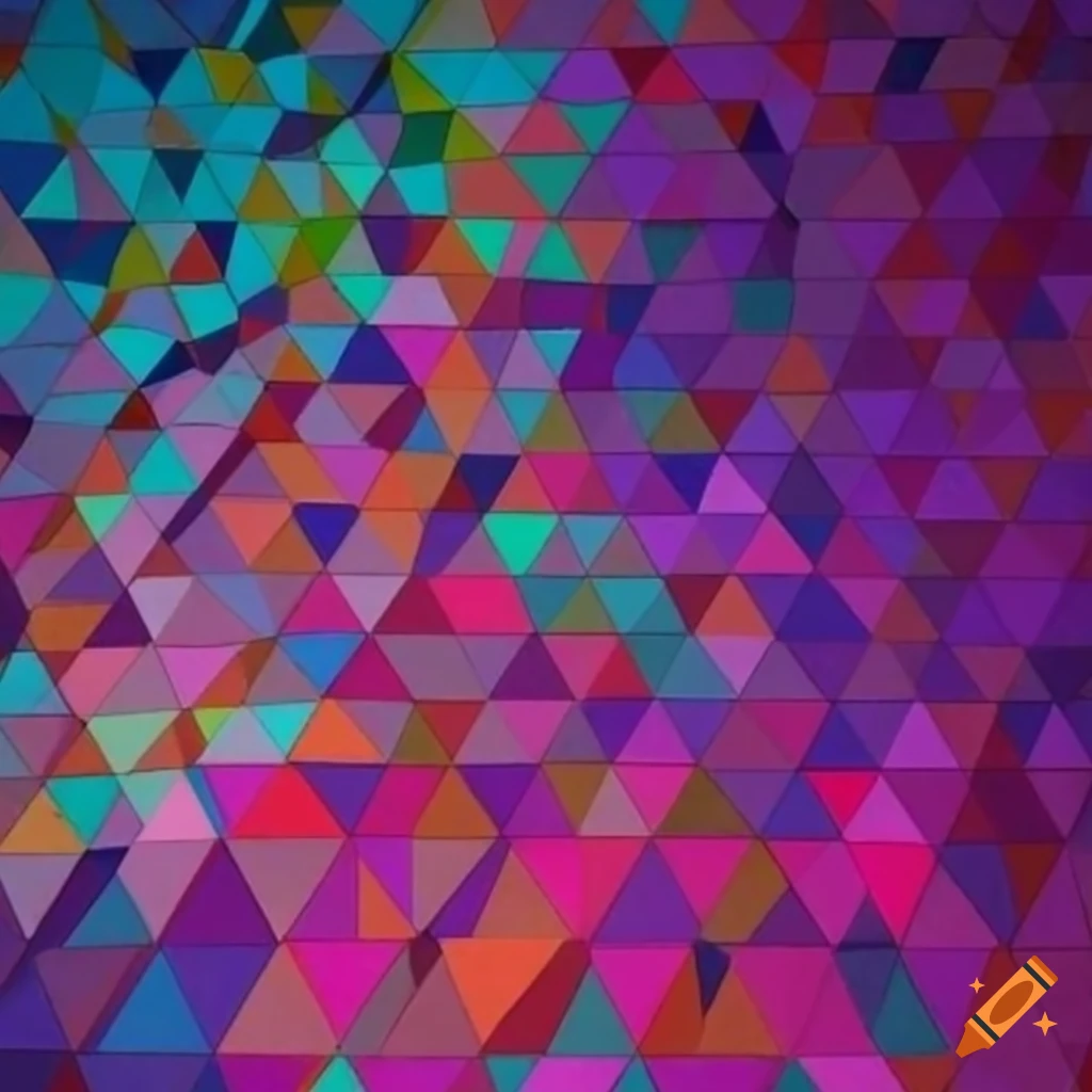 geometric triangle pattern in vibrant colors