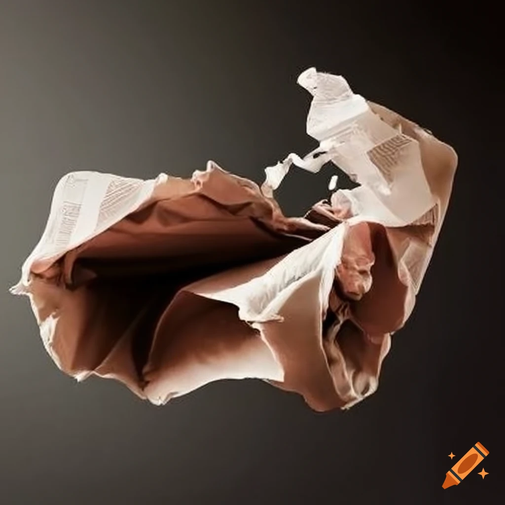 crumpled up newspaper with the word "MENYOU"