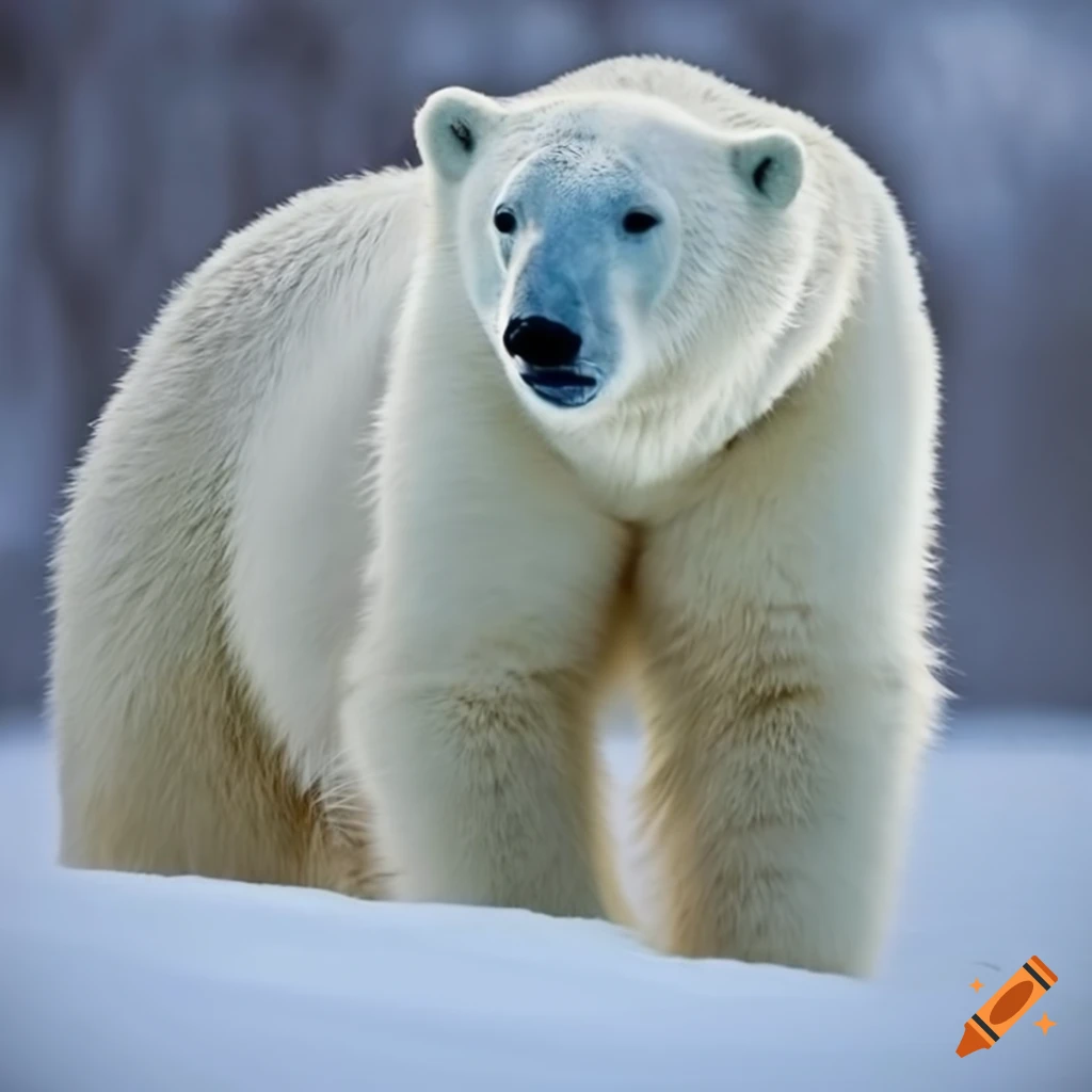 polar bear in a snowy landscape