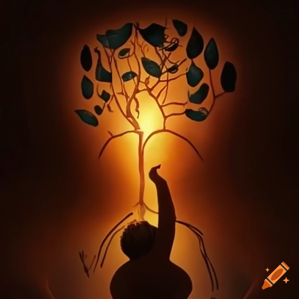 illustration of the process of growing up