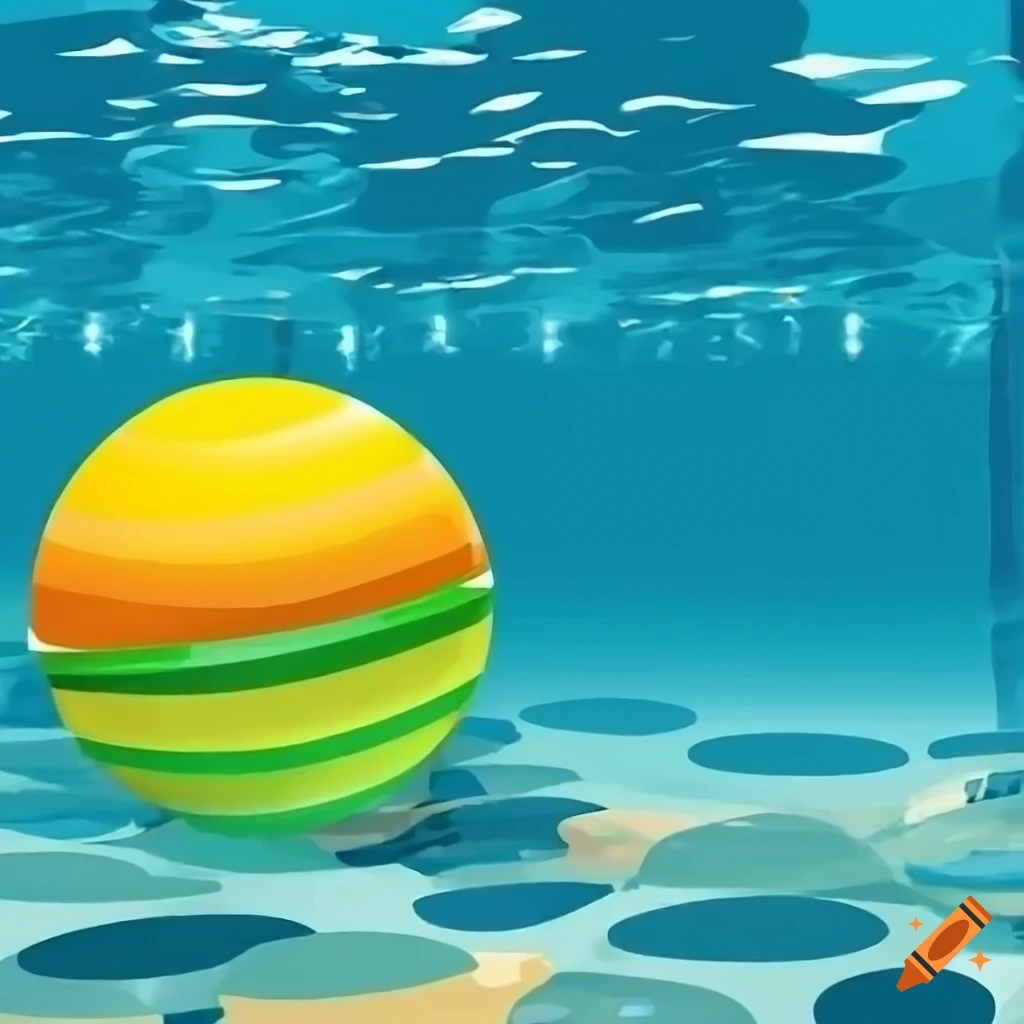 pool party invitation background with pool toys and water