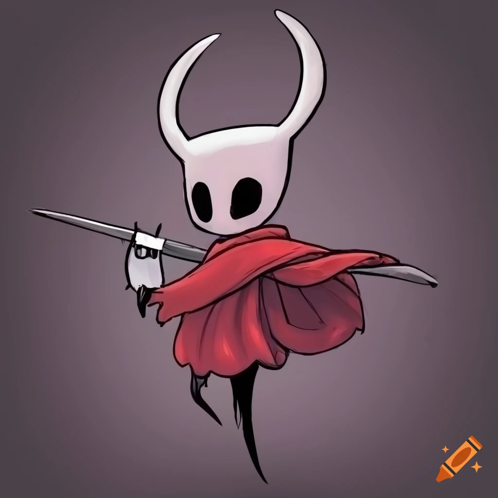 fan art of a character from hollow knight