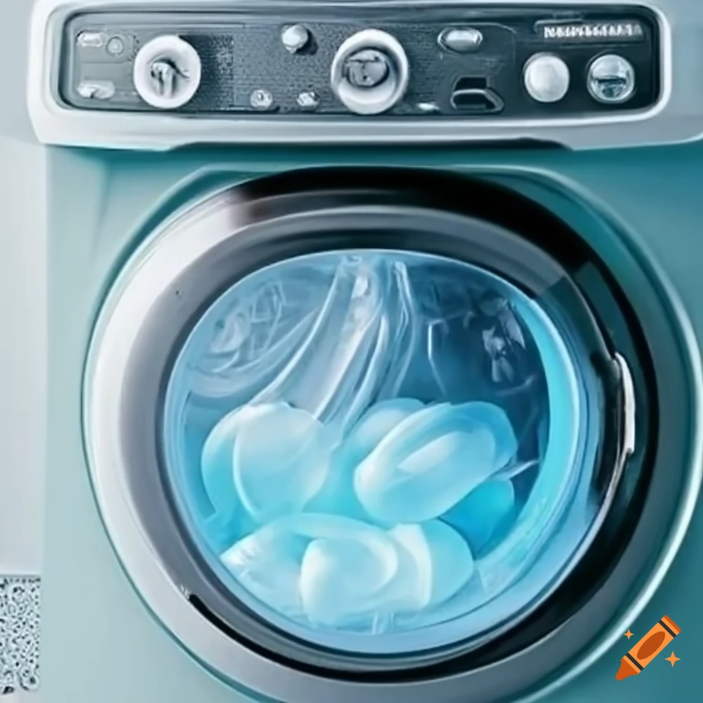 broken washing machine near water and tools