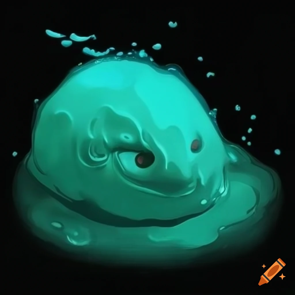 slime RPG on black background