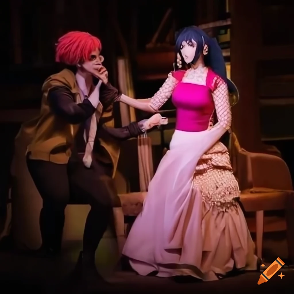 cosplay of Mikan and Kazuichi as Audrey and Seymour