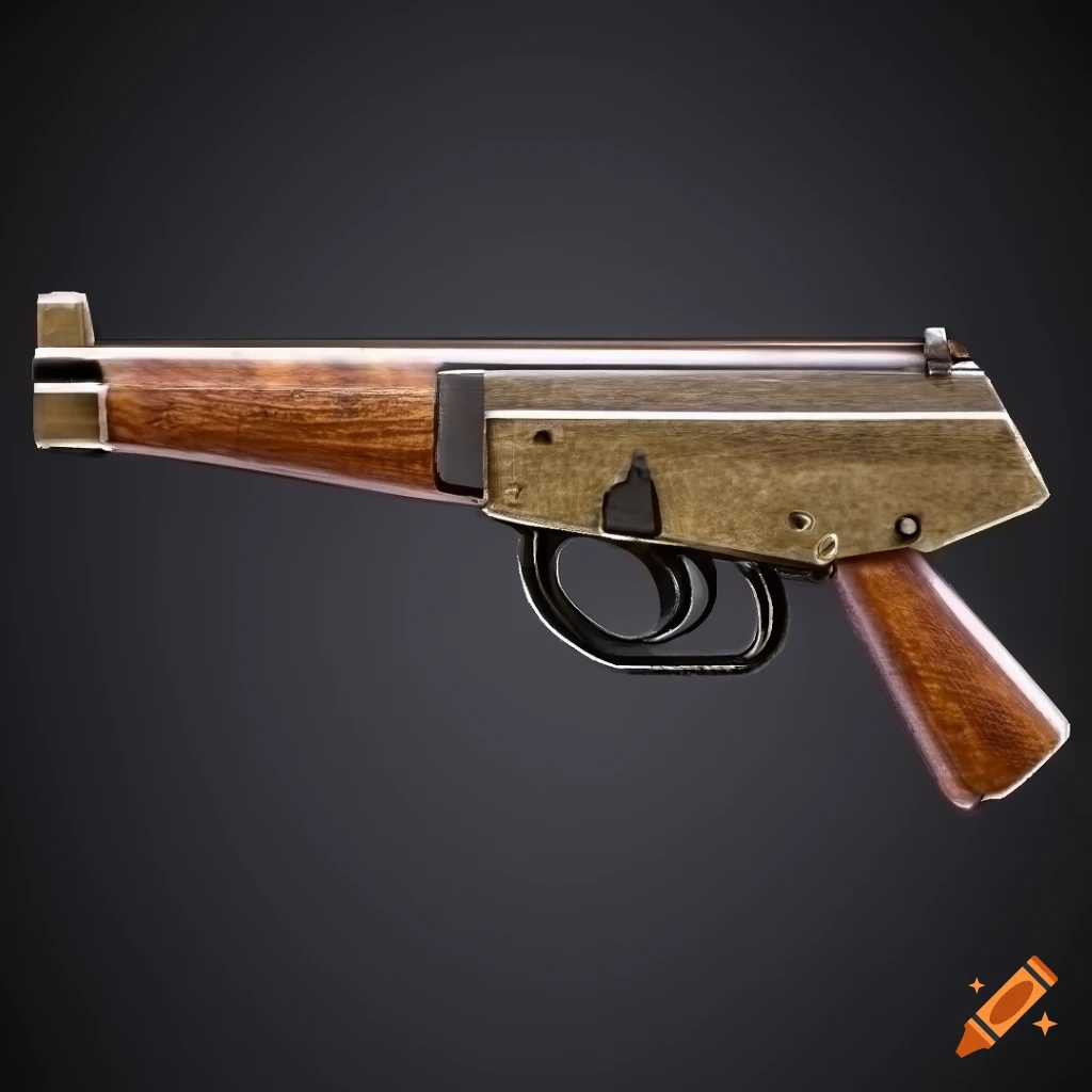 wood plated mp5 submachine gun
