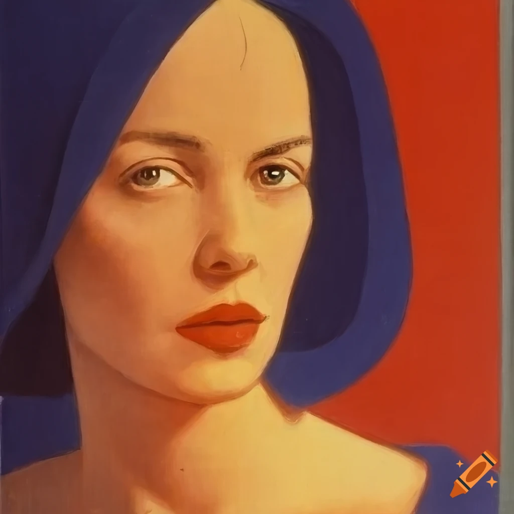 colorful portrait of a French woman in casual attire