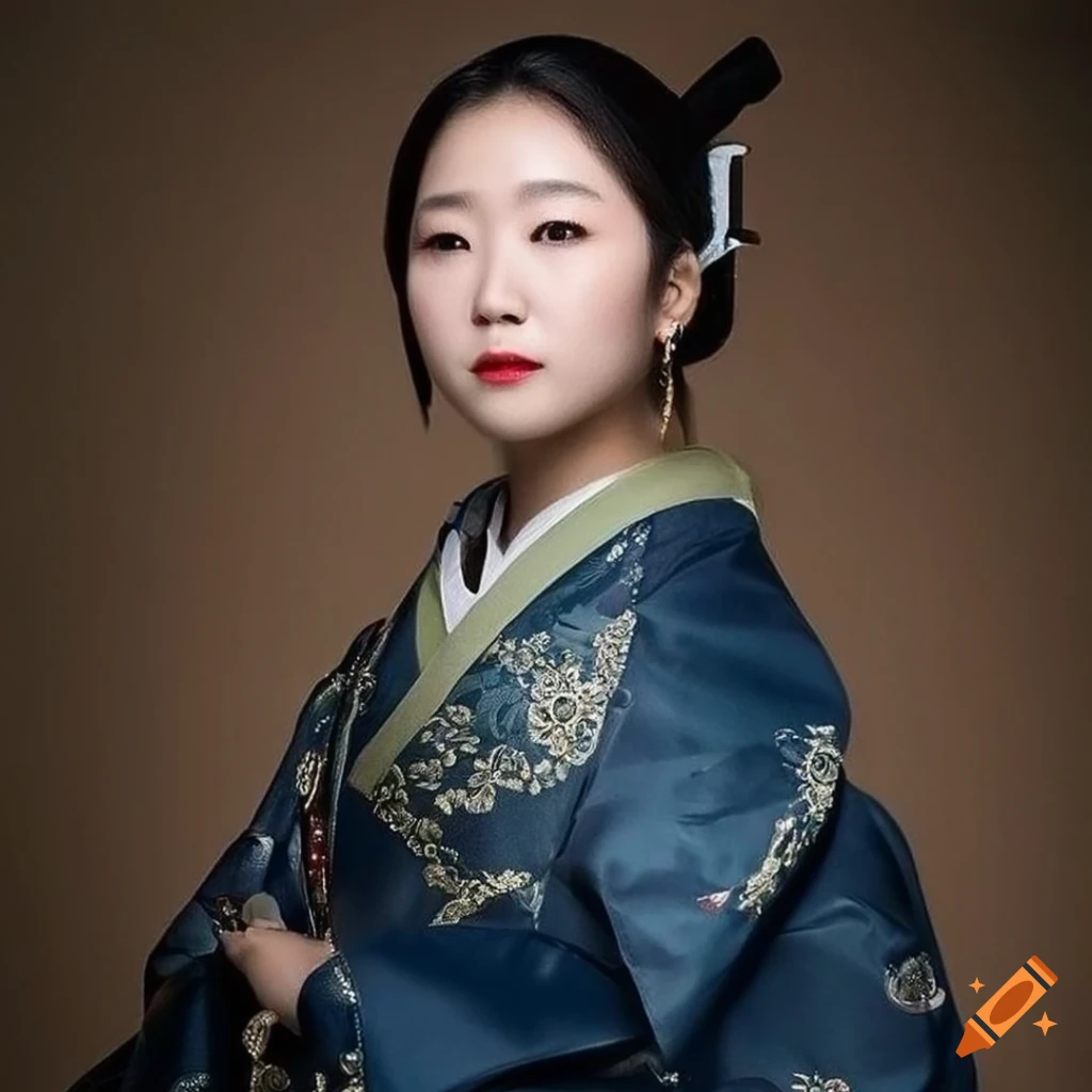 hyper realistic painting of a traditional Japanese woman