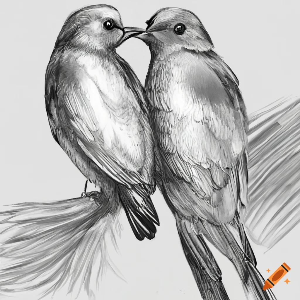 Two birds sitting on a tree drawing l birds Drawing step by step l Birds  Drawing Easy l - YouTube