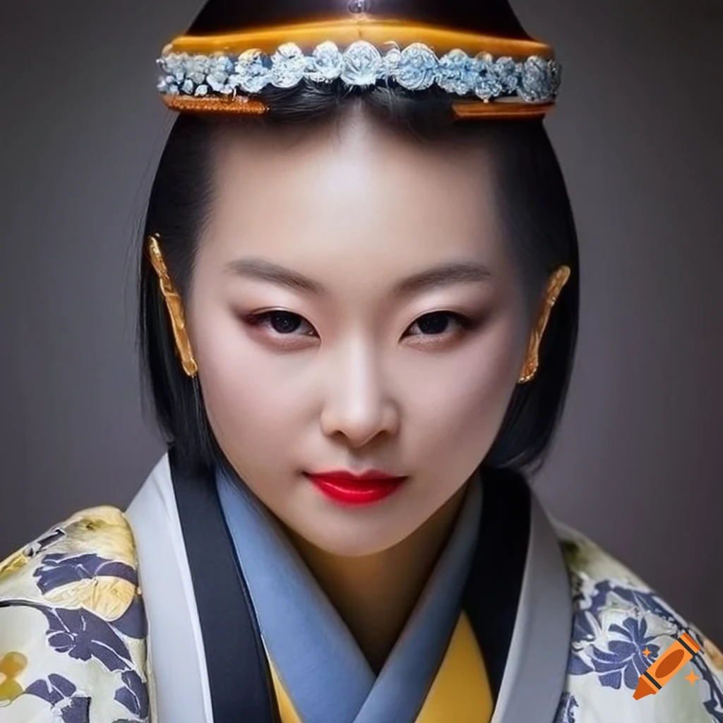 hyper realistic portrait of a traditional Japanese woman