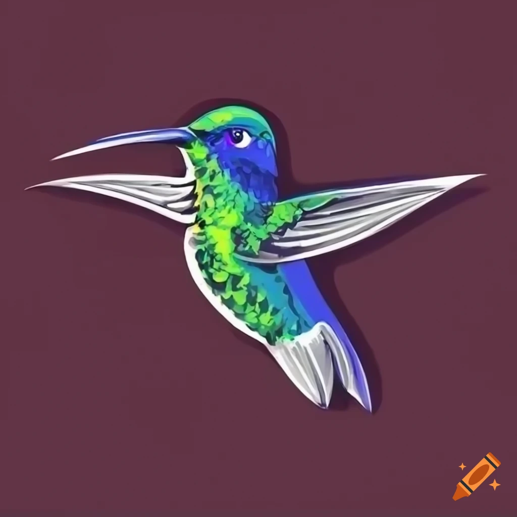 logo of an angry hummingbird with teeth