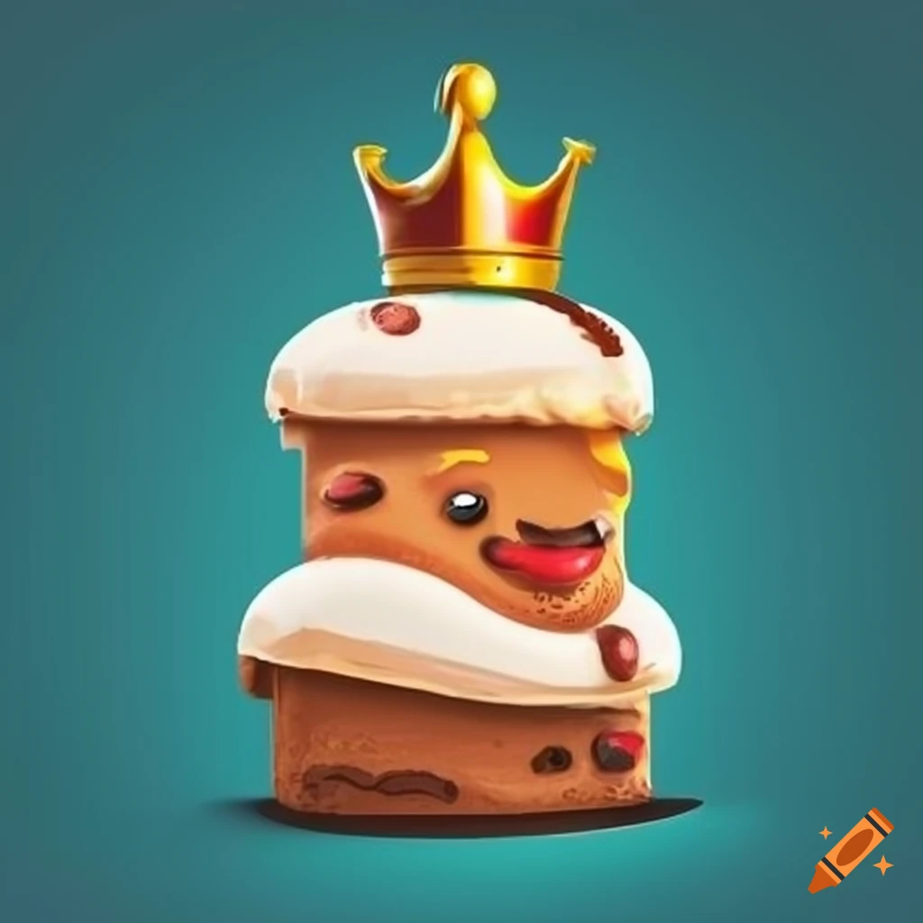 king-themed bakery logo