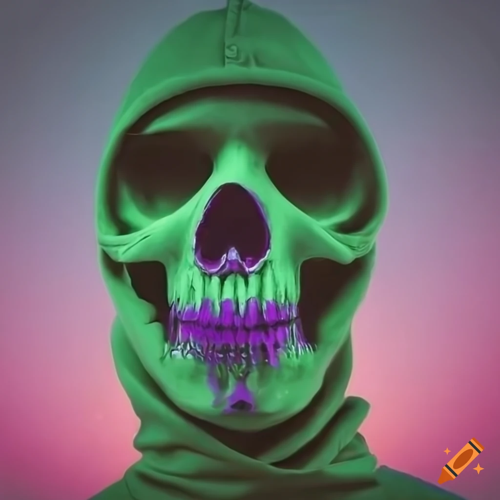 young man in colorful hoodie with unique design