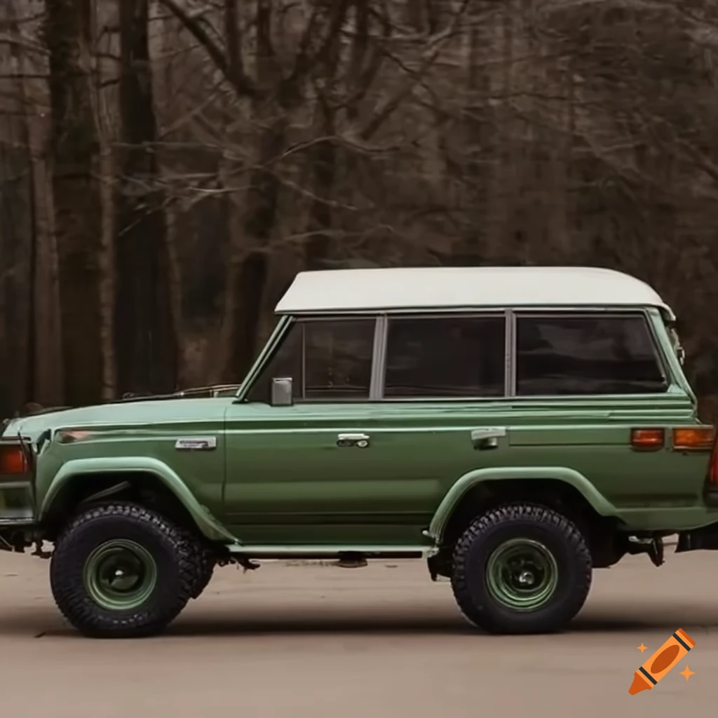 1985 series 60 Land Cruiser with green color and 35 inch tires