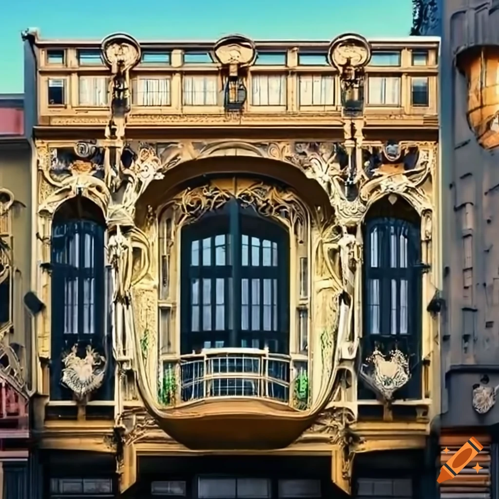 detailed art nouveau storefront