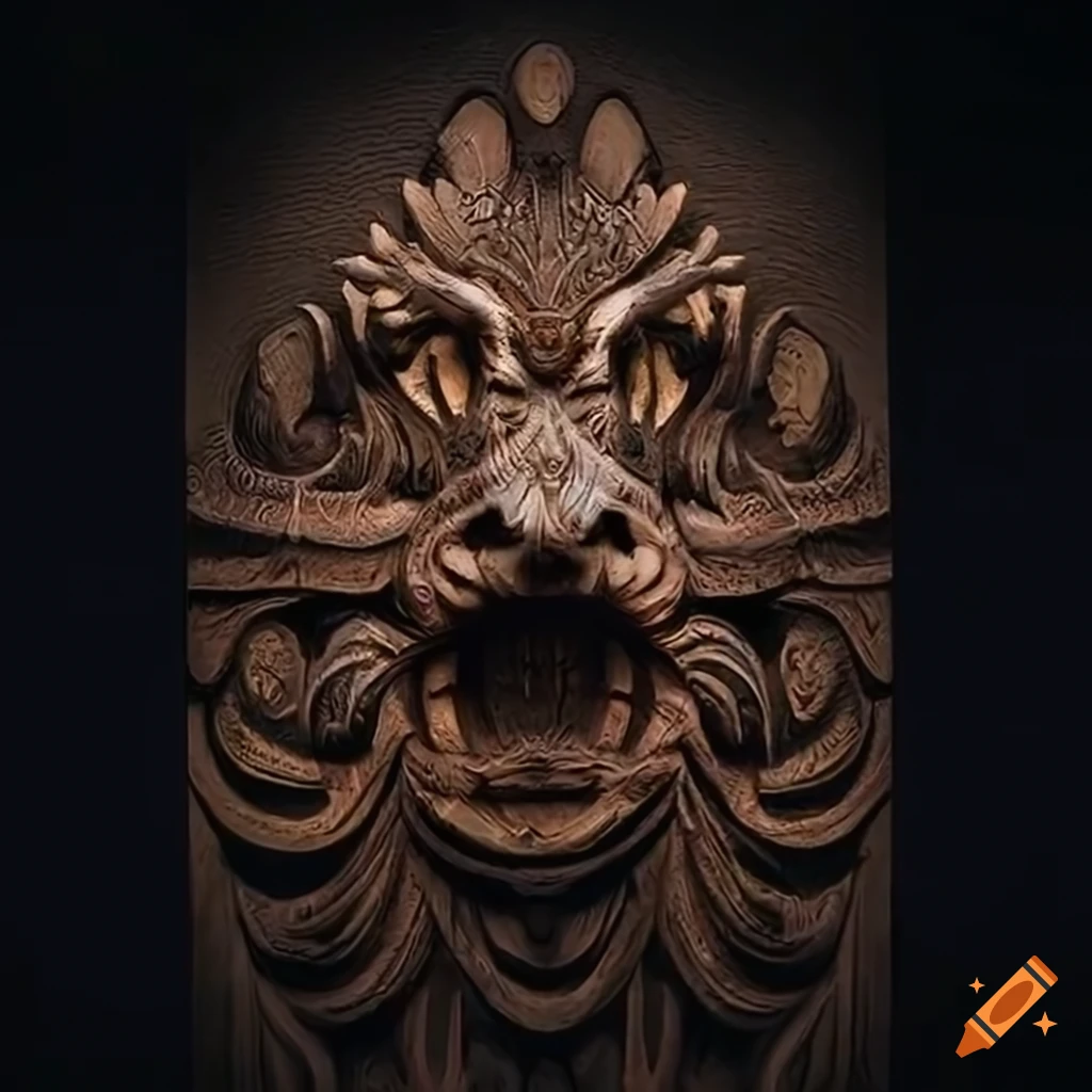 'Architectural Stave carving' style artwork