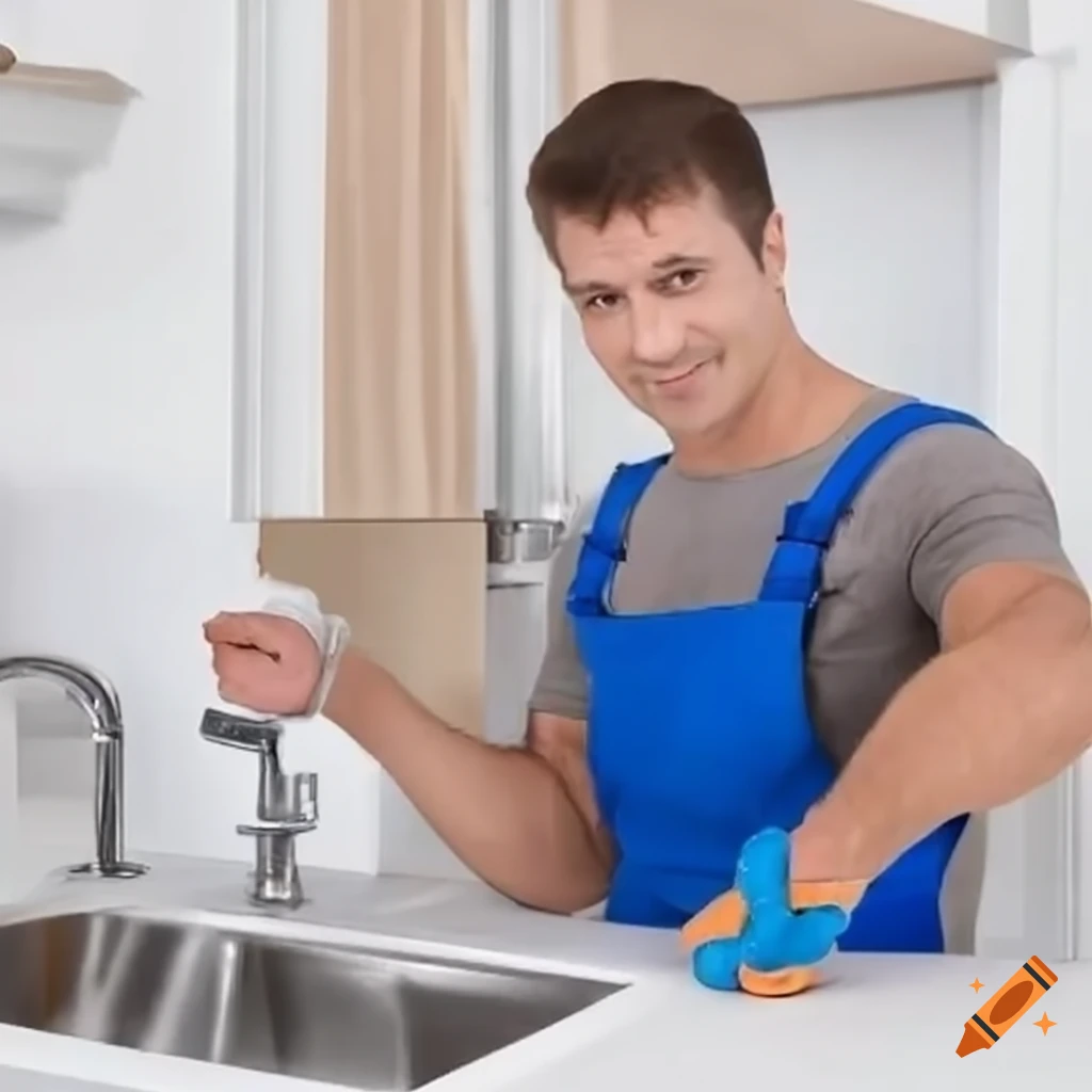 plumber fixing a kitchen sink