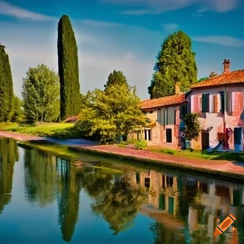 image of Torcello Canal in green hues