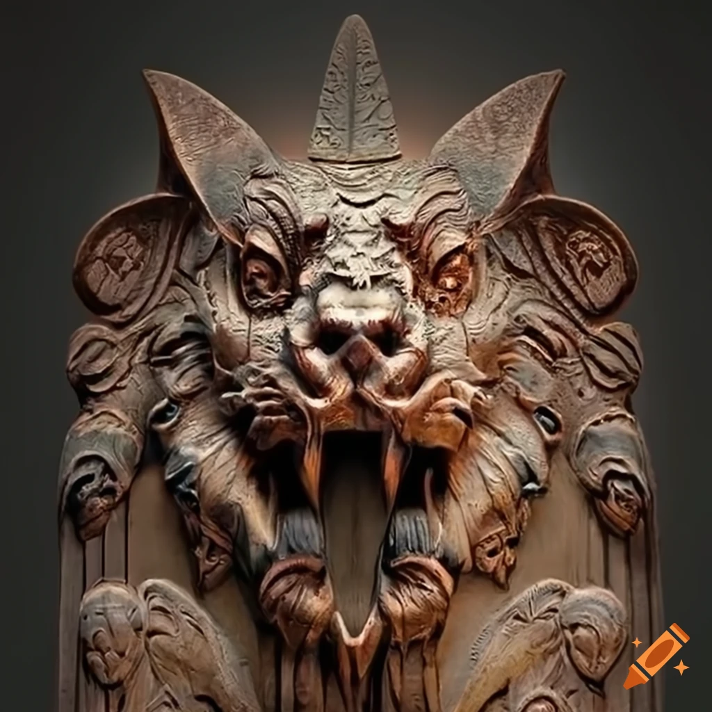 'Architectural Stave carving' style artwork