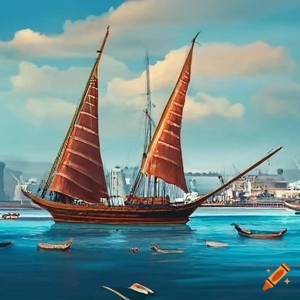 sailboat entering a harbor