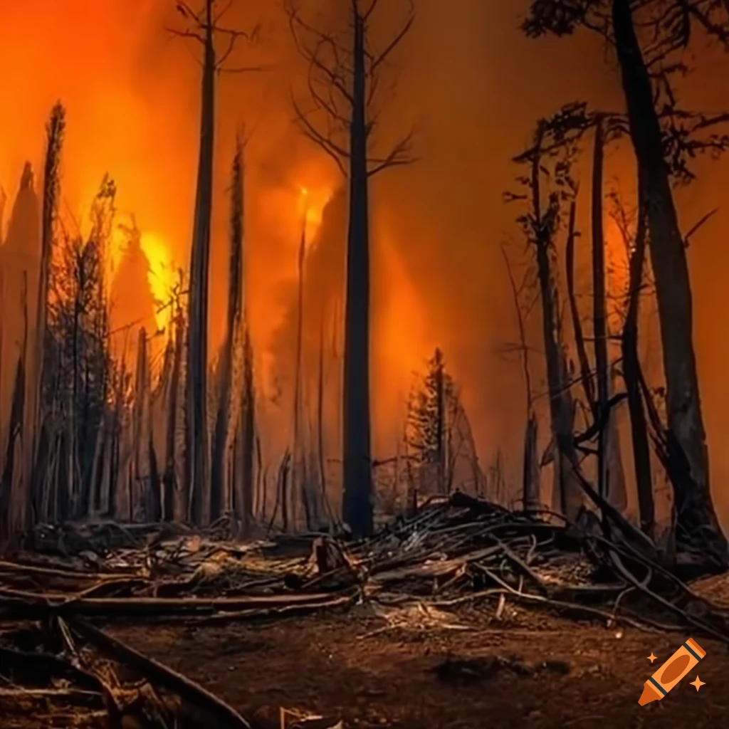 image of the aftermath of a wildfire