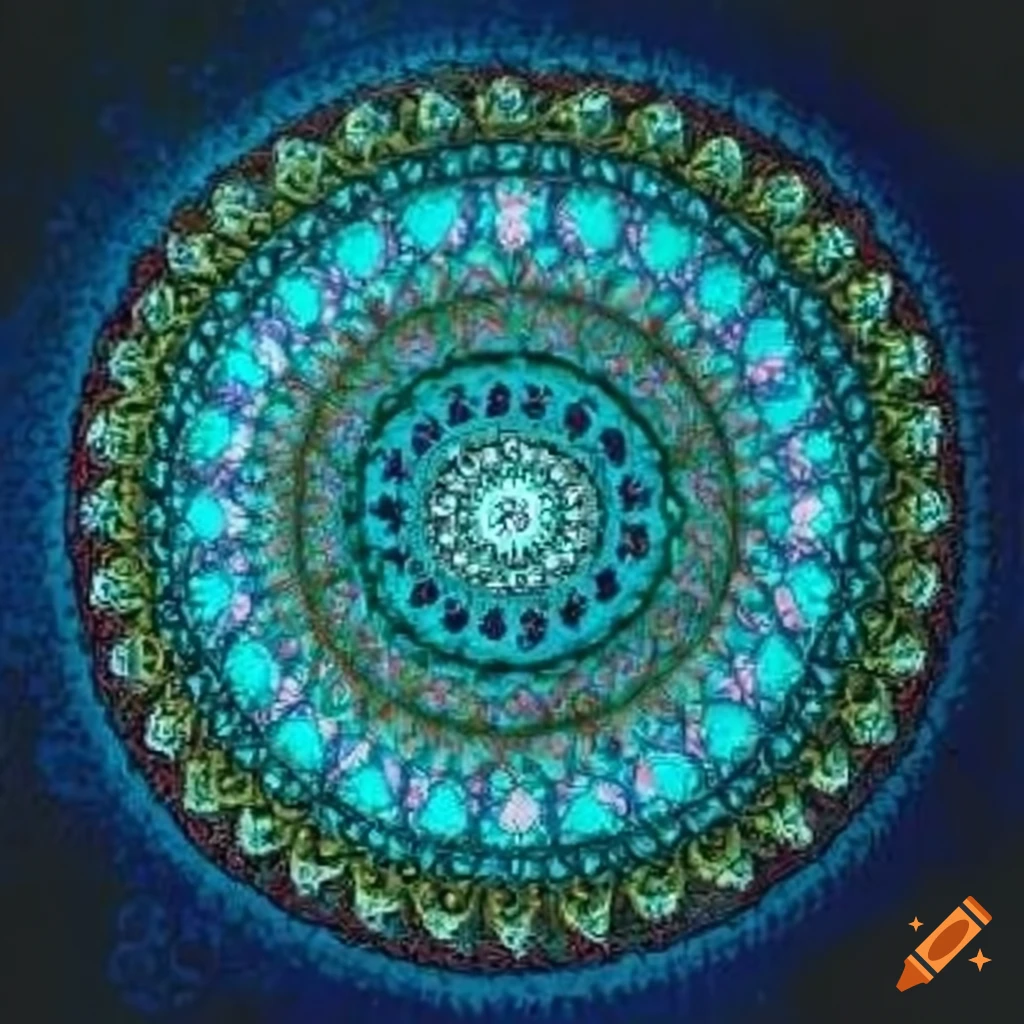 geometric mandala artwork by Vazarely
