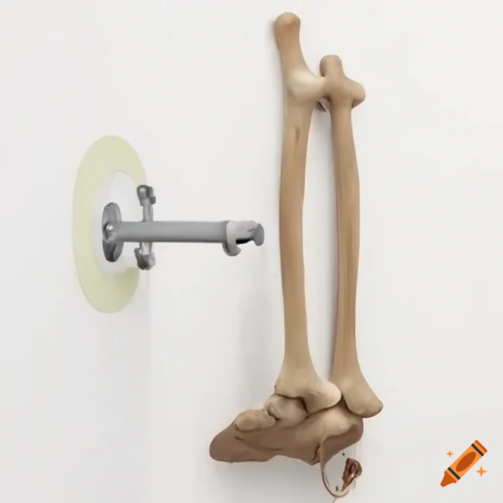 cartoon femur bone in a spinning machine