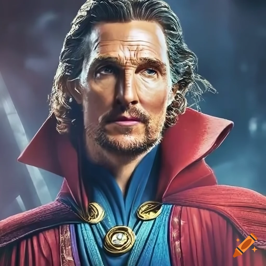 realistic depiction of Matthew McConaughey as Doctor Strange