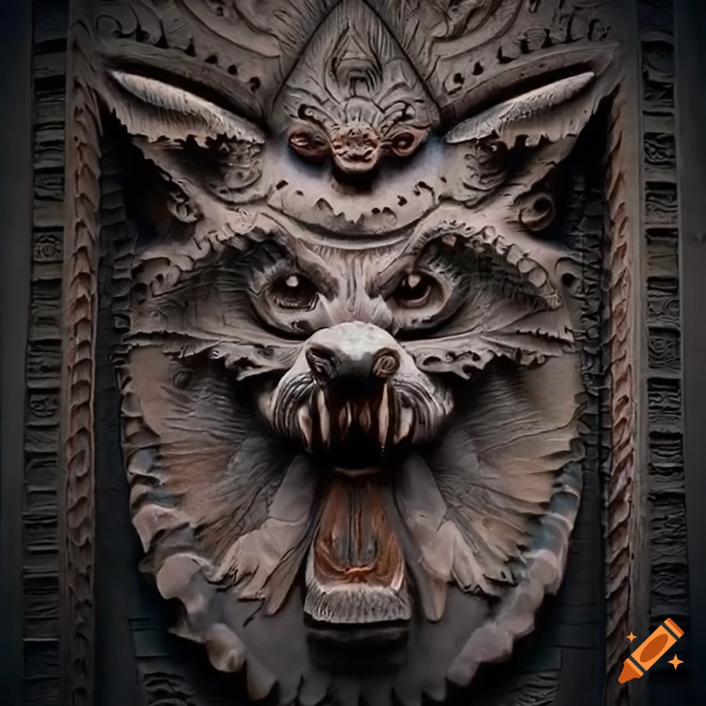 'Architectural Stave carving' style artwork