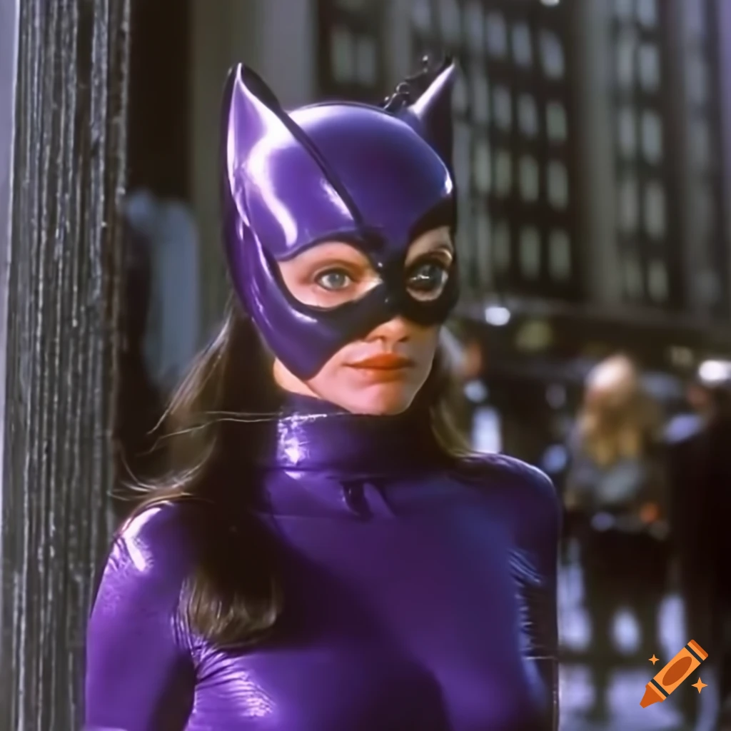 photorealistic image of Michelle Pfeiffer as Catwoman in New York City
