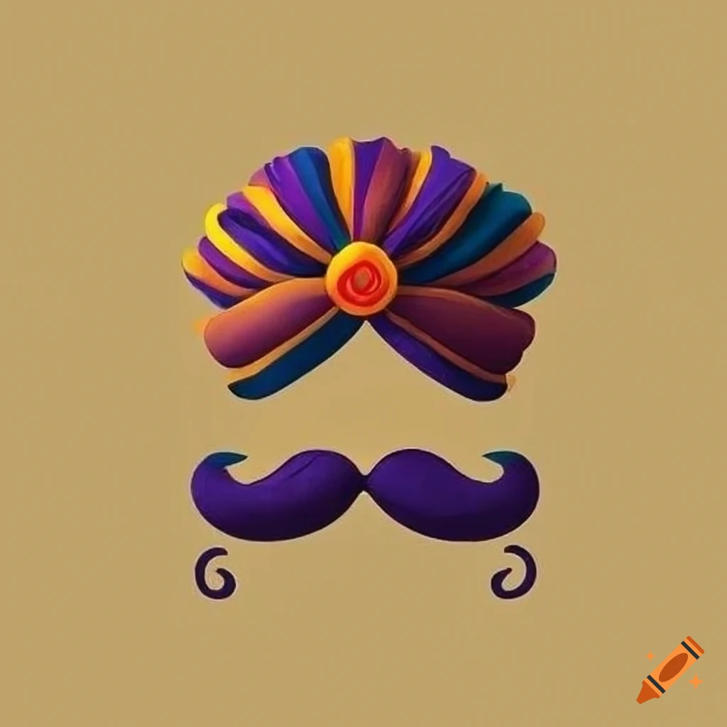 Premium Vector | Gradient indian love turban card logo design