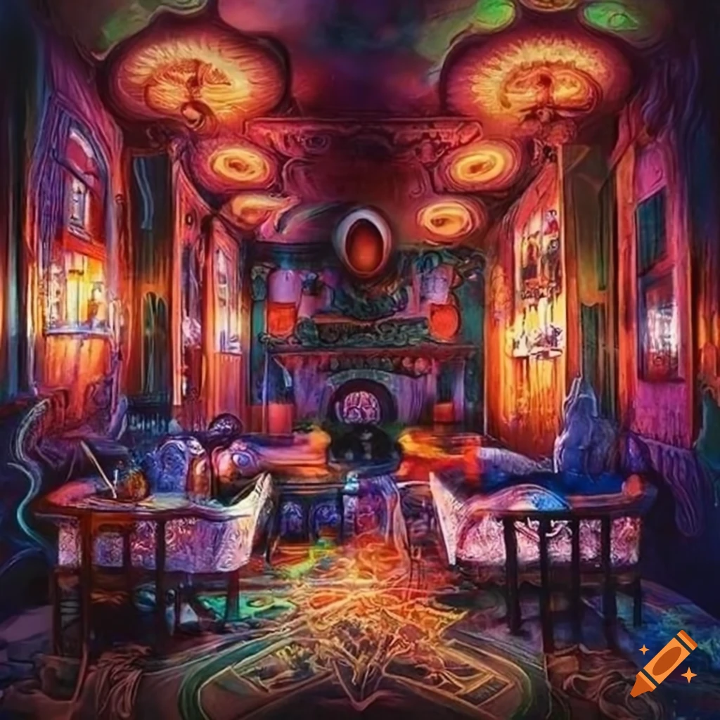 vibrant artwork of a 1920's New Orleans speakeasy