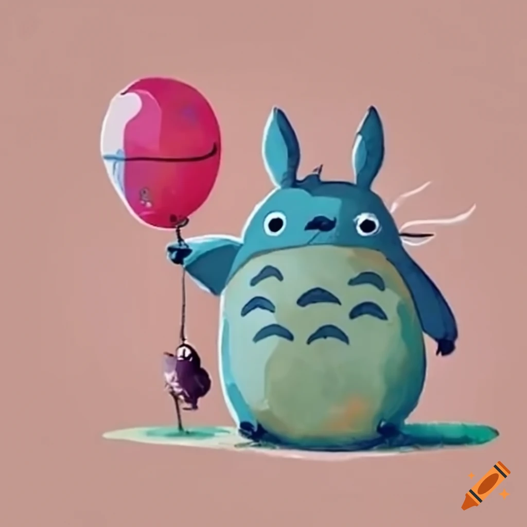 Totoro-inspired balloon sculpture