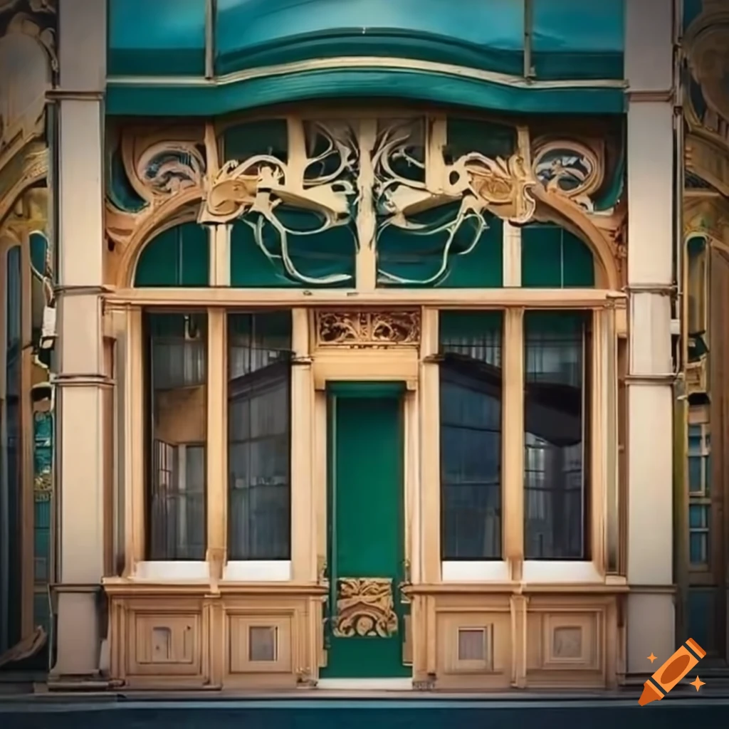 detailed art nouveau storefront
