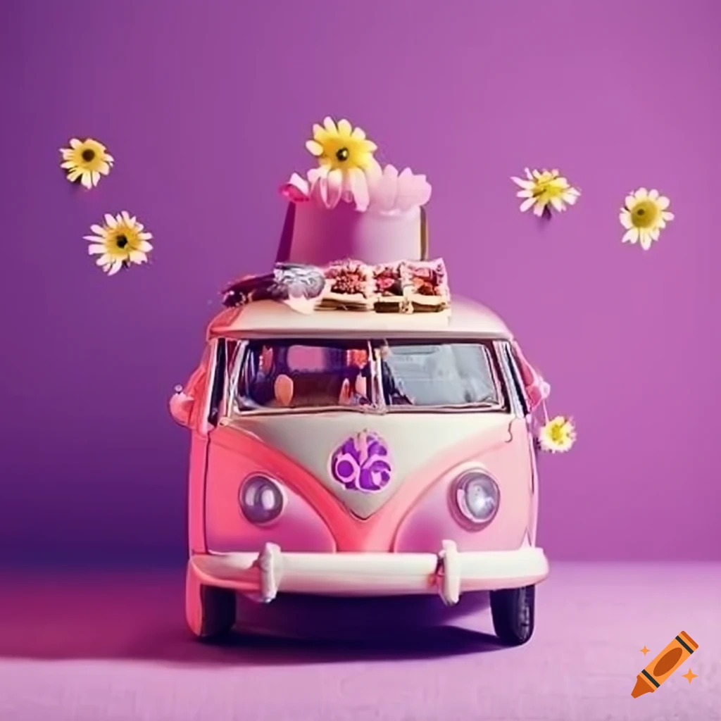 photo of a retro themed birthday party with pink and purple decor