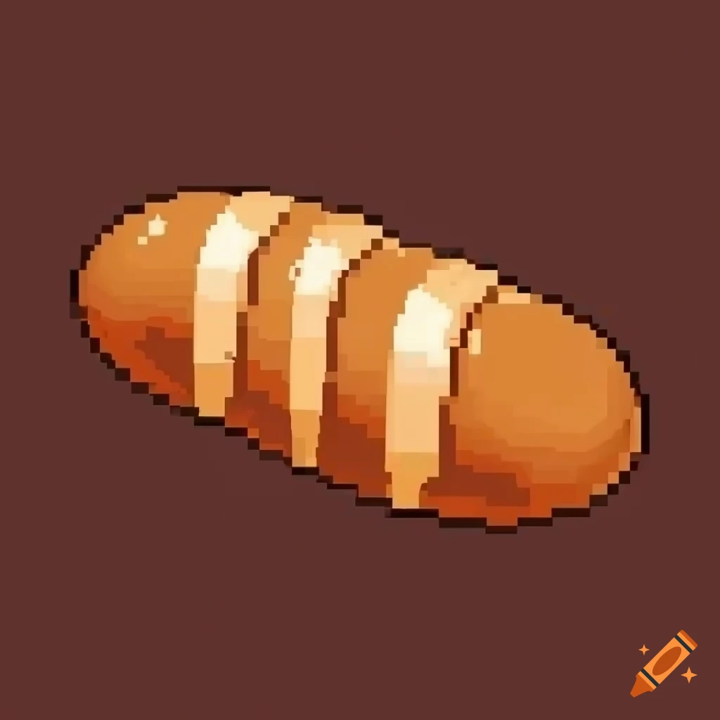 Pixel art wallpaper of bread on Craiyon