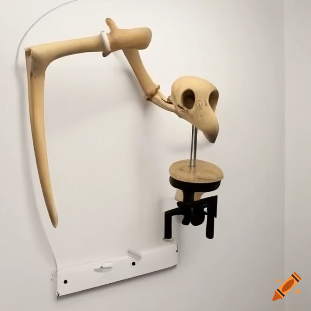 cartoon femur bone in a spinning machine