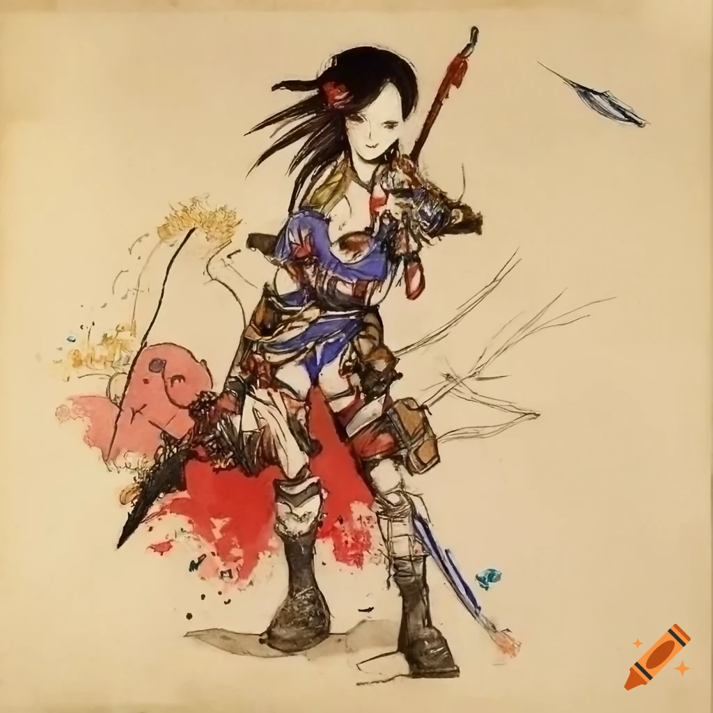 concept art of a cute soldier girl in a wasteland