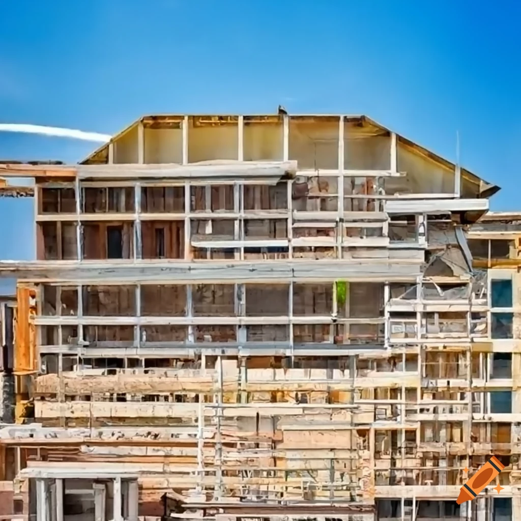 image of an old house undergoing renovation
