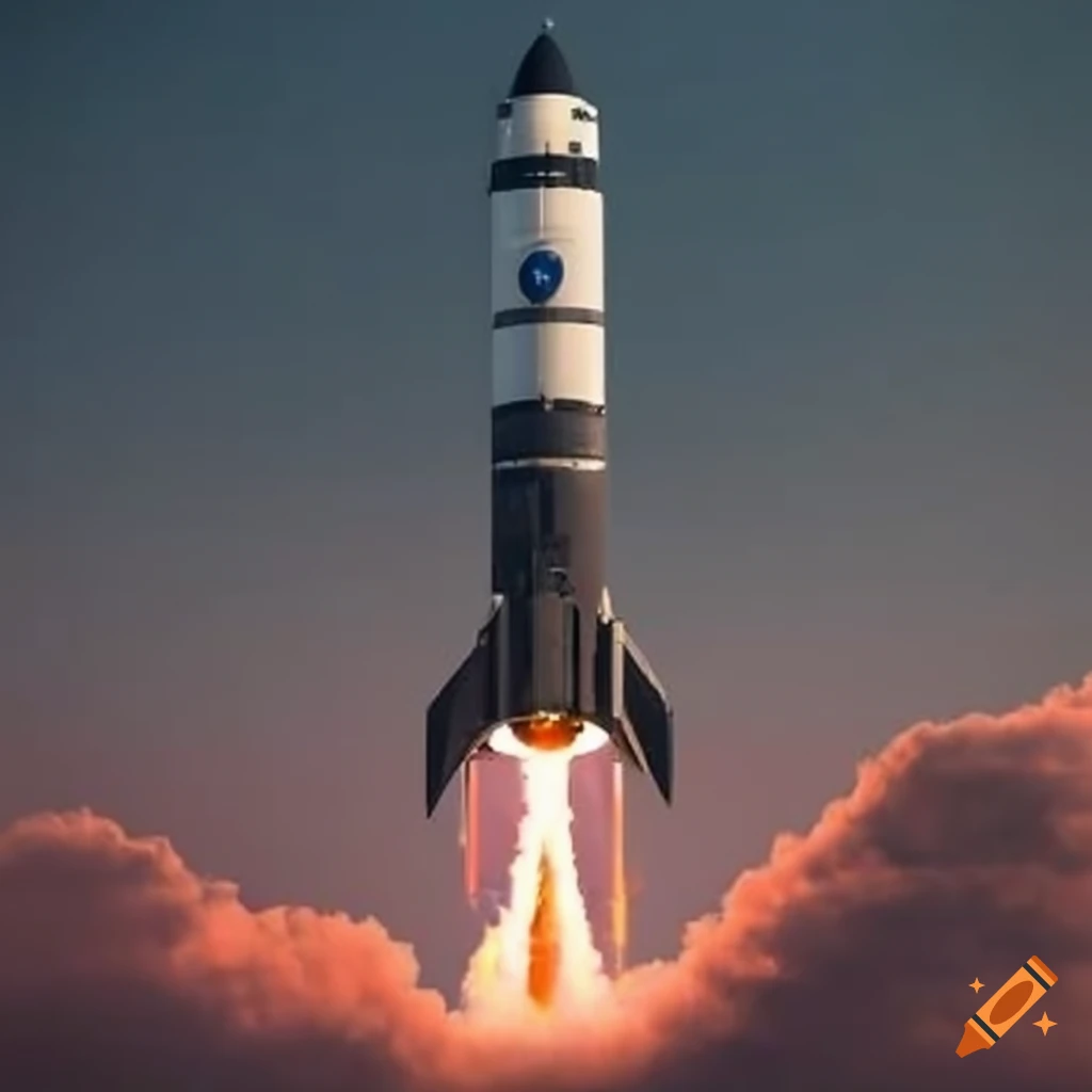 takeoff of a large rocket