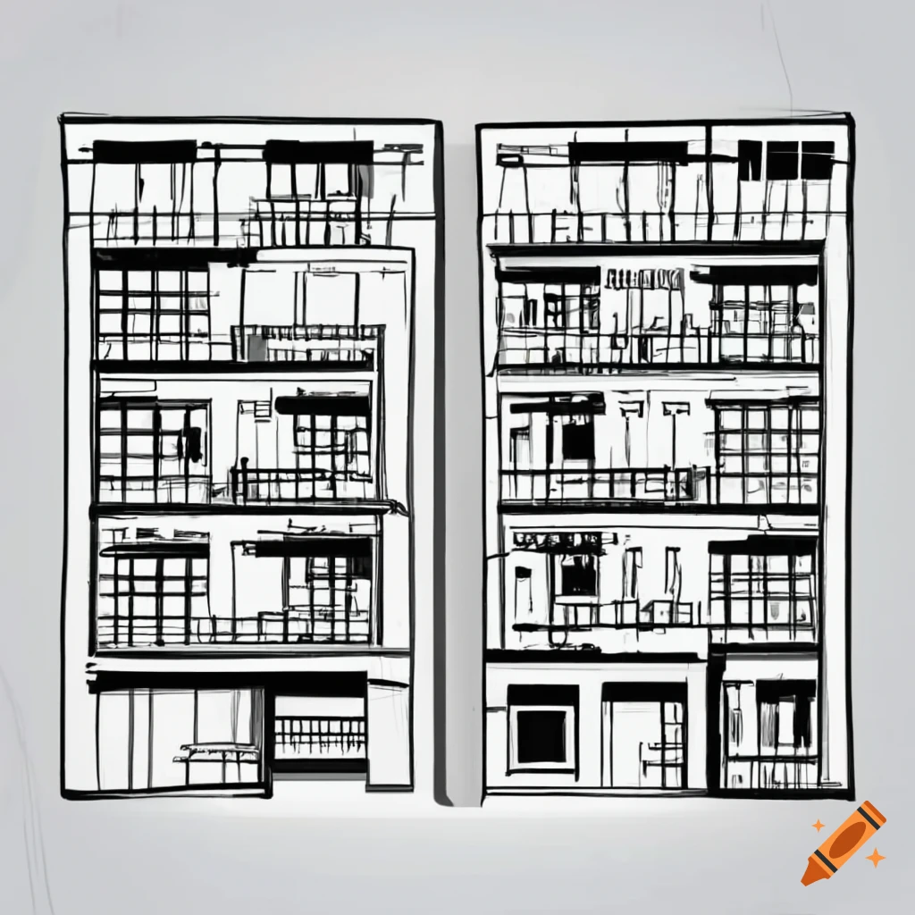 visualization of housing data with arrows pointing to different parts of a building
