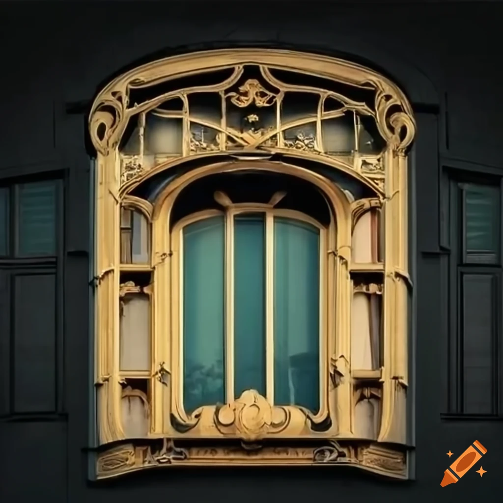 detailed art nouveau storefront design