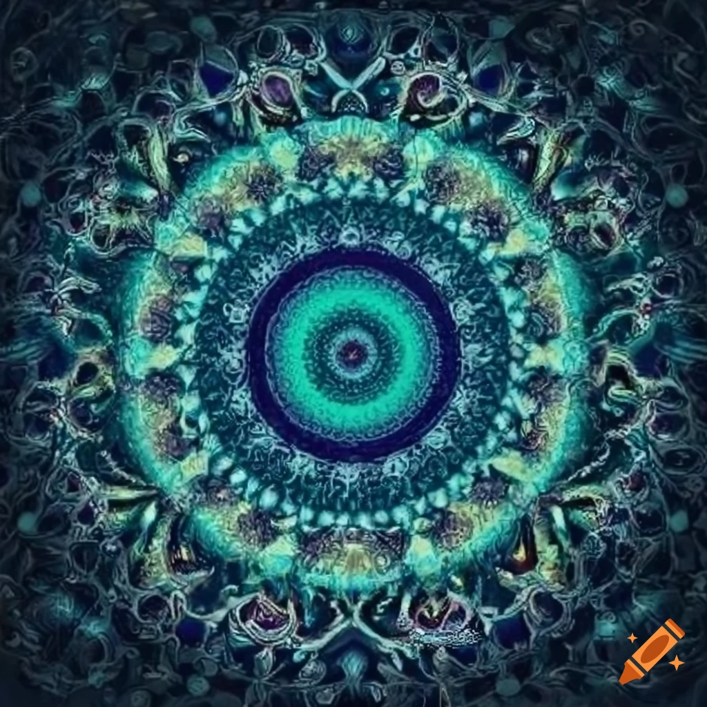 geometric mandala artwork by Vazarely