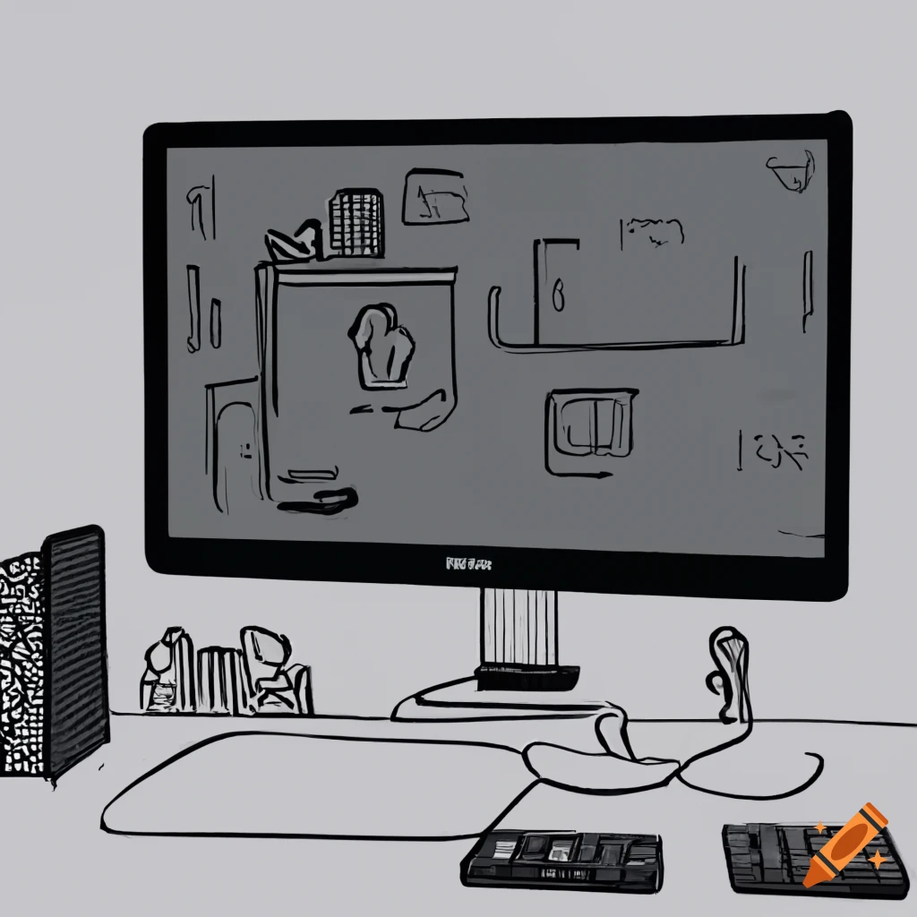 illustration of tiny people living inside a monitor