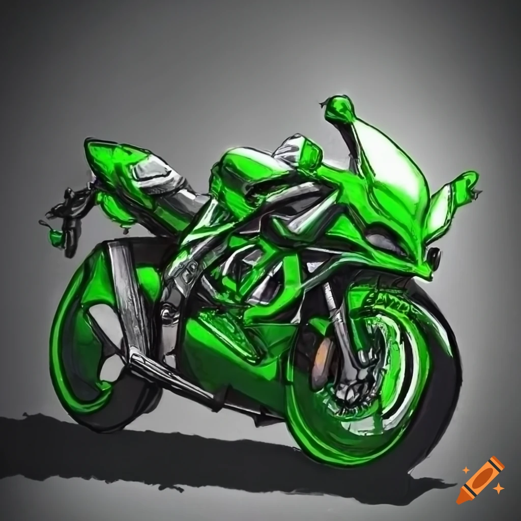 ZX10R drawing step by step with Acrylic Colour| #s art channel - YouTube