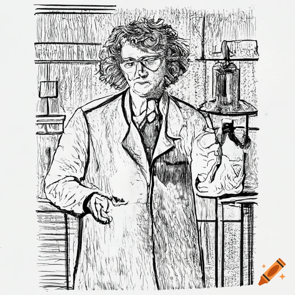Hand Sketch Scientist Work Vector Illustration Stock Vector (Royalty Free)  2071021202 | Shutterstock