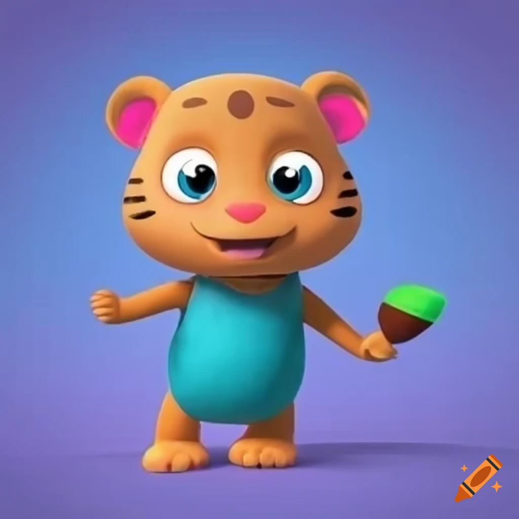 fun and adventurous animal character for food marketing