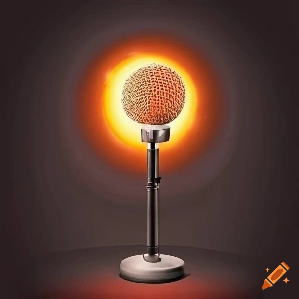 poster of a microphone on fire