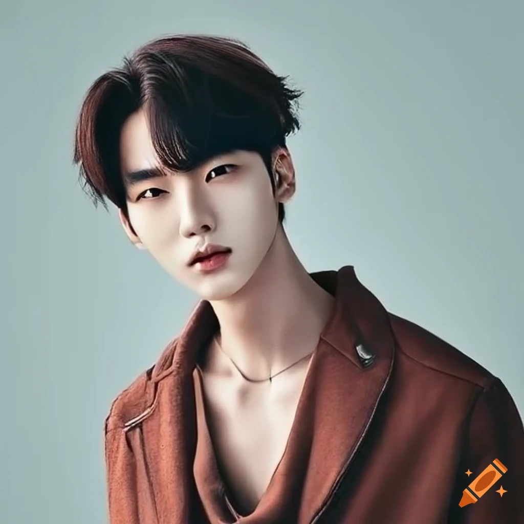 portrait of a stylish Korean male model