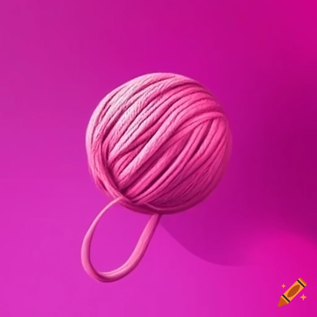 pink yarn in a cozy space